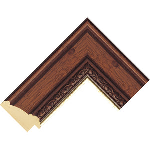 Decorative walnut stain picture frame