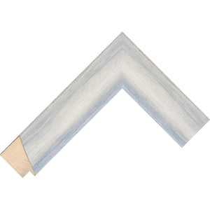 silver and blue bevel wooden frame
