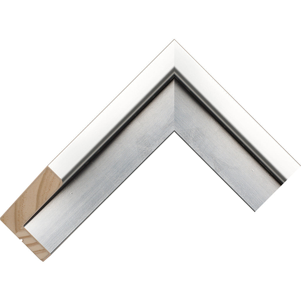 Silver canvas box frame 44.5mm wide DMR Framing
