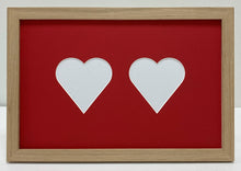 Load image into Gallery viewer, Oak double heart photo frame
