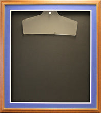 Load image into Gallery viewer, Readymade Shirt Frame. Large Brown with a Gold edge.