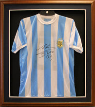 Load image into Gallery viewer, Readymade Shirt Frame. Large Brown with a Gold edge.