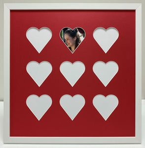 Nine Love heart photo frame