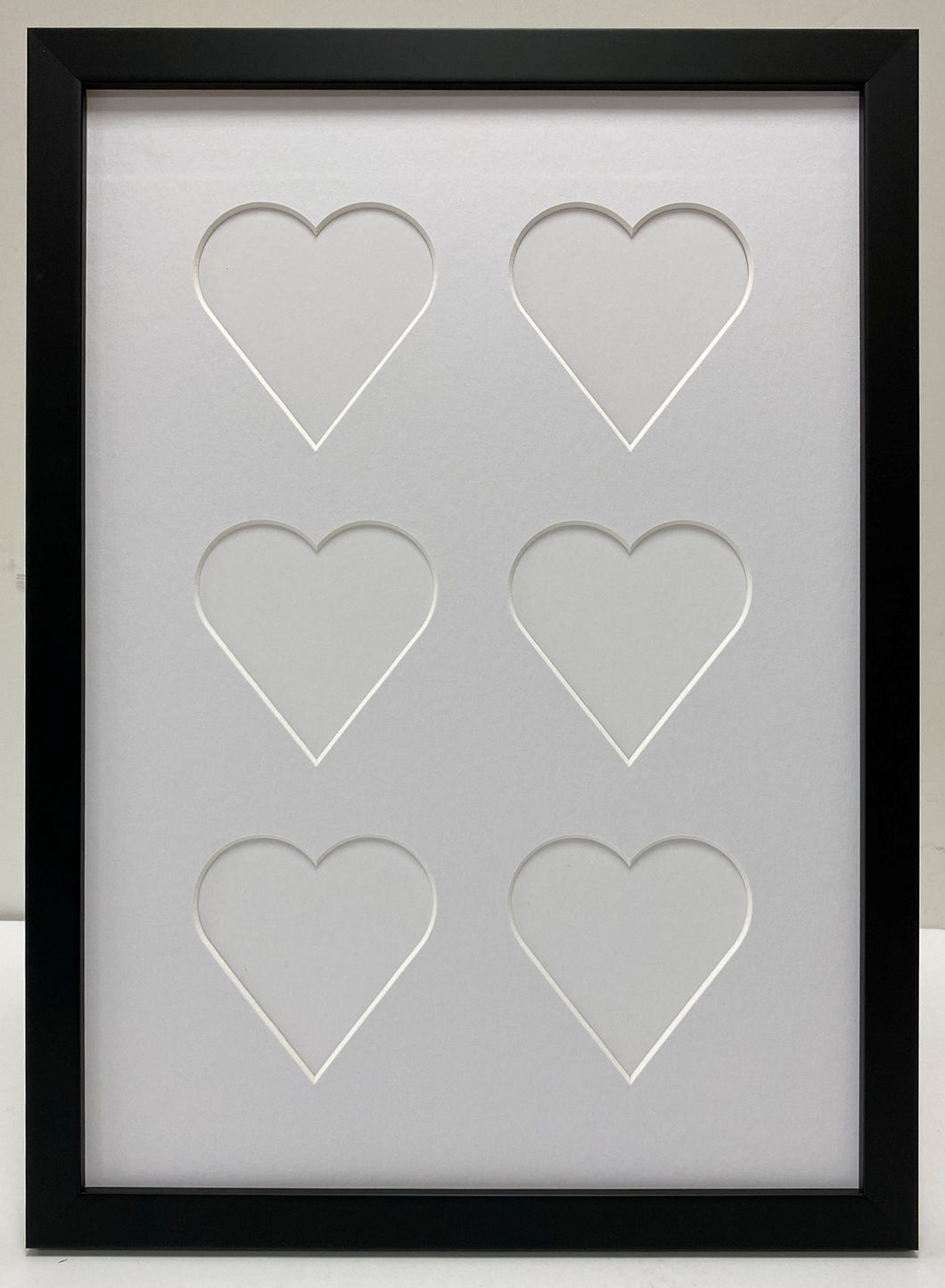 Six Love heart photo frame