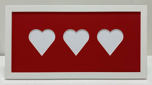 Triple Love heart photo frame
