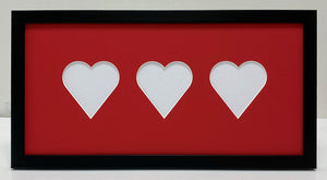 Triple love heart photo frame