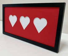 Load image into Gallery viewer, Triple love heart wooden photo frame
