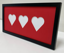 Load image into Gallery viewer, Triple love heart wooden photo frame