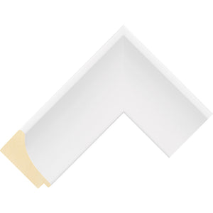 White matt paint finish scoop frame 61mm wide