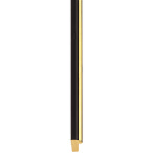 Load image into Gallery viewer, Black/Gold paint finish flat profile frame 15mm wide
