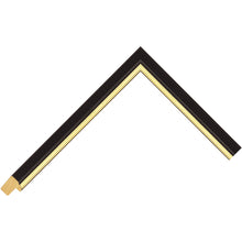 Load image into Gallery viewer, Black/Gold paint finish flat profile frame 15mm wide

