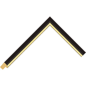 Black/Gold paint finish flat profile frame 15mm wide