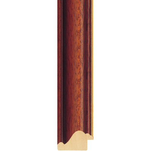 Walnut frame with gold edge
