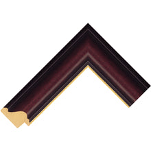 Load image into Gallery viewer, Mahogany picture frame with gold edge
