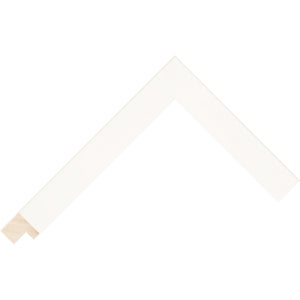 White matt paint finish flat square frame 22mm wide