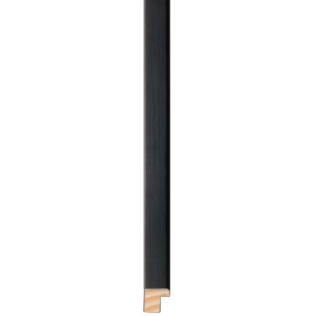 Black brushed flat frame 19mm wide