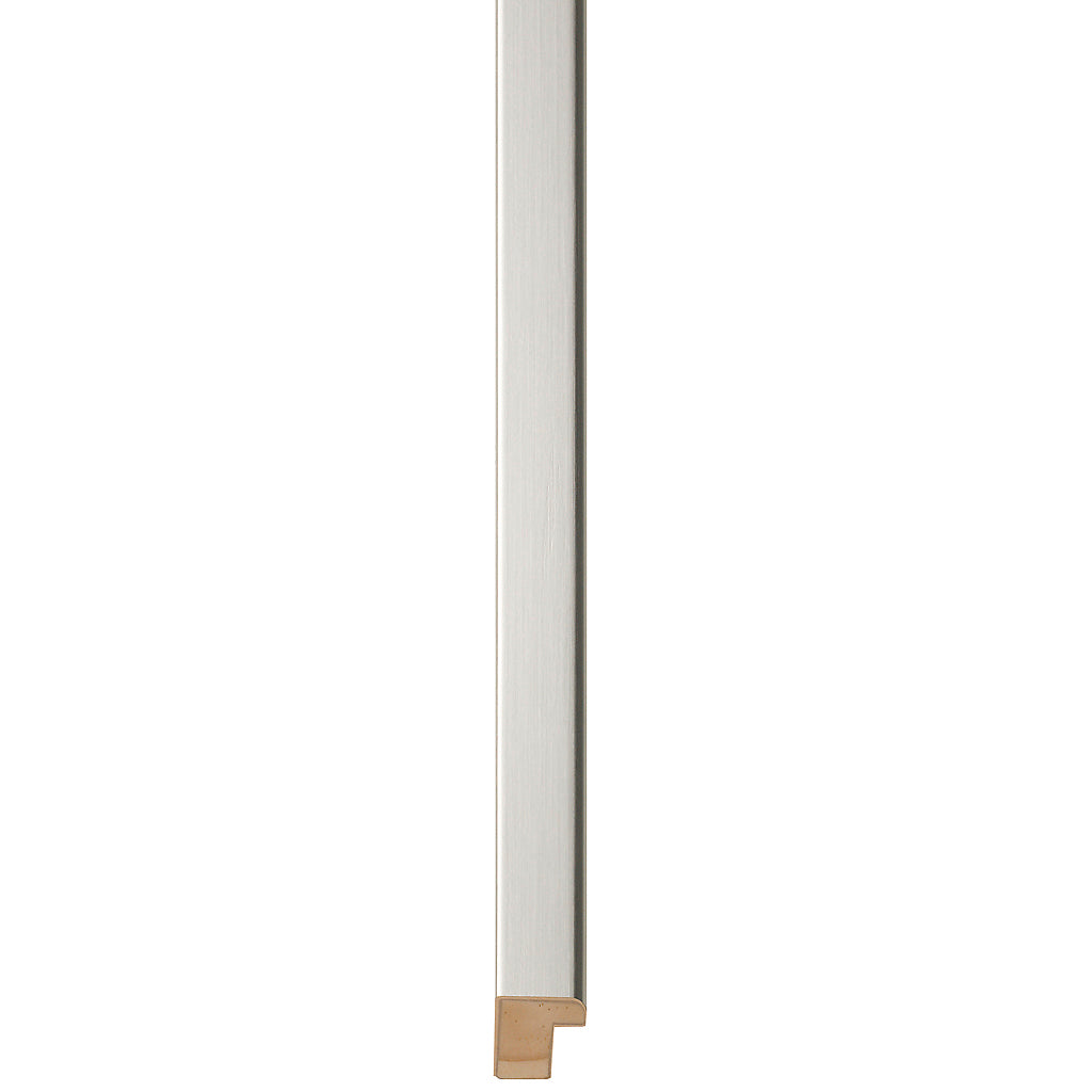 Silver brushed flat frame 19mm wide
