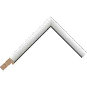 Silver brushed flat deep rebate frame 17.8mm wide
