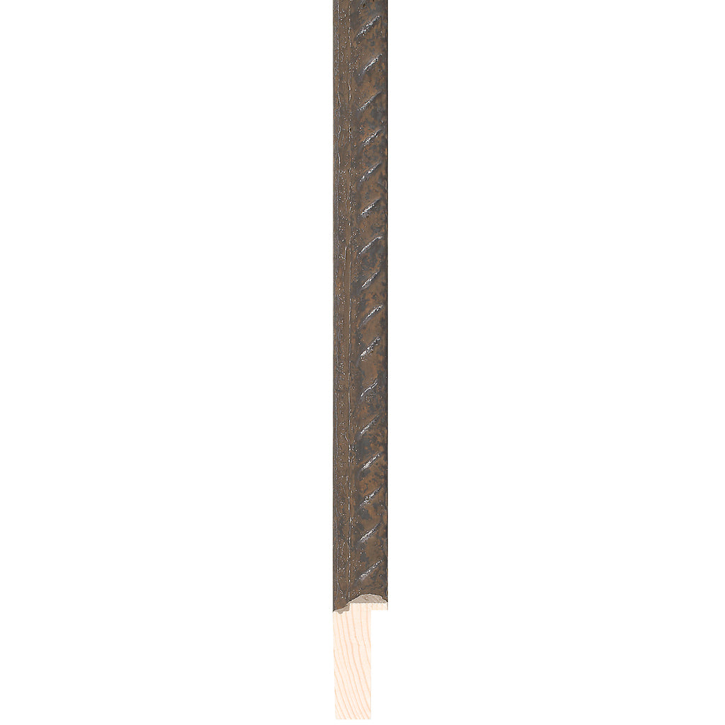 Anvil aged steel rope design deep rebate 18mm wide