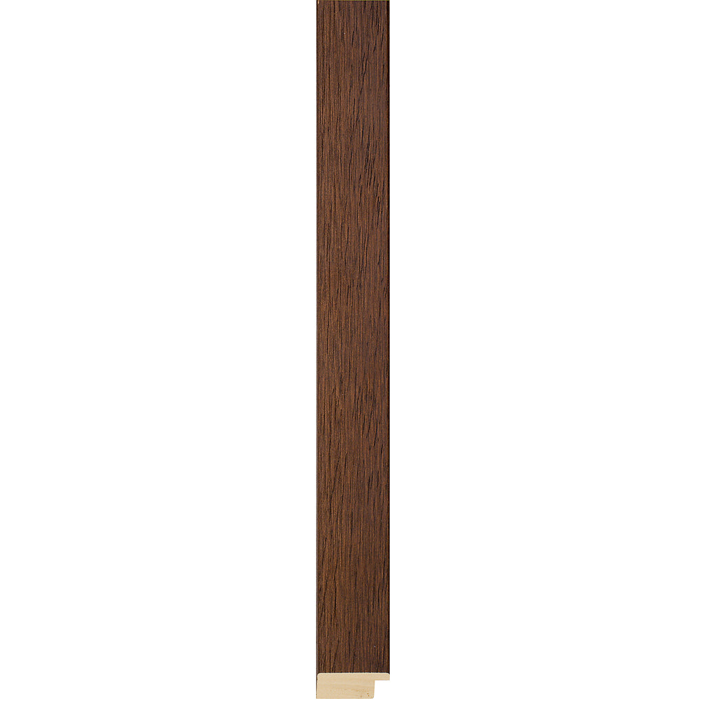 Walnut stain flat wooden frame