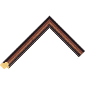 walnut stain domed picture frame