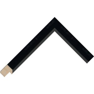 Black paint finish flat with a bevel profile frame 23mm wide