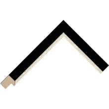 Load image into Gallery viewer, Black paint/Silver finish flat with a bevel profile frame 27mm wide
