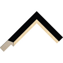 Load image into Gallery viewer, Black paint/Gold finish flat with a bevel profile frame 27mm wide

