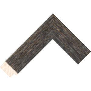 black flat wire brushed wooden frame