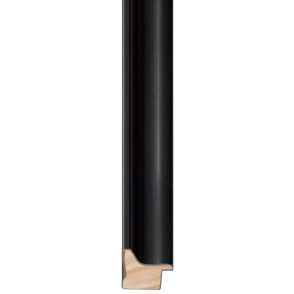 Black brushed scoop profile frame 38.1mm wide