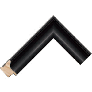 Black brushed scoop profile frame 38.1mm wide