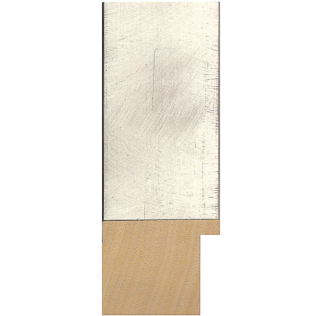 Silver brushed effect frame 37mm wide box frame