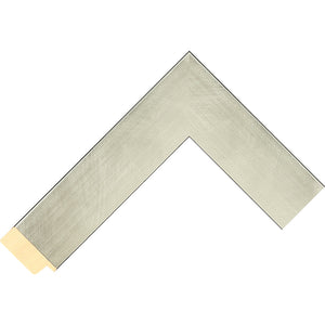 Silver brushed effect frame 36mm wide