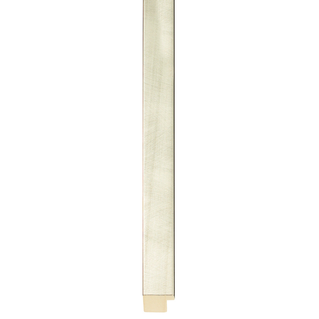 Silver brushed effect frame 23mm wide
