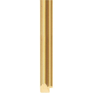 Gold ribbed design picture frame