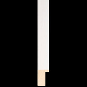 White stain finish flat deep rebate frame 27mm wide
