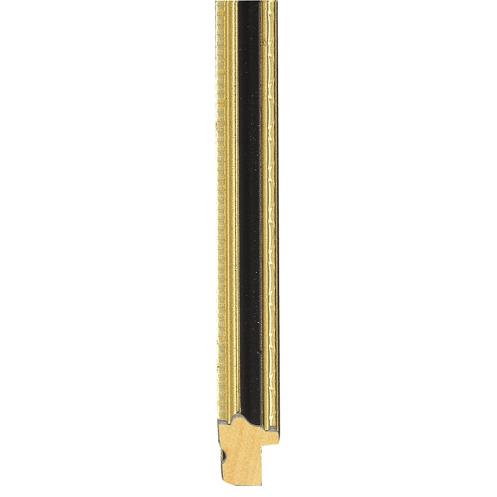 Black/Gold paint finish Hogarth profile frame 13mm wide