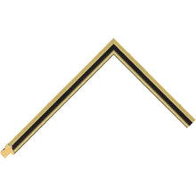 Load image into Gallery viewer, Black/Gold paint finish Hogarth profile frame 13mm wide
