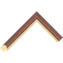 Load image into Gallery viewer, Walnut stained dome frame with gold edge

