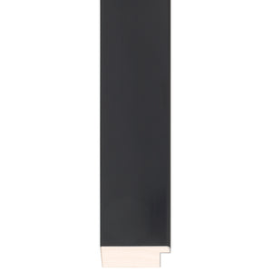 Black brushed wide flat frame 57.2mm wide