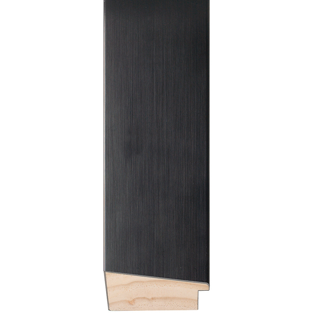 Black brushed wide flat frame 76.2mm wide
