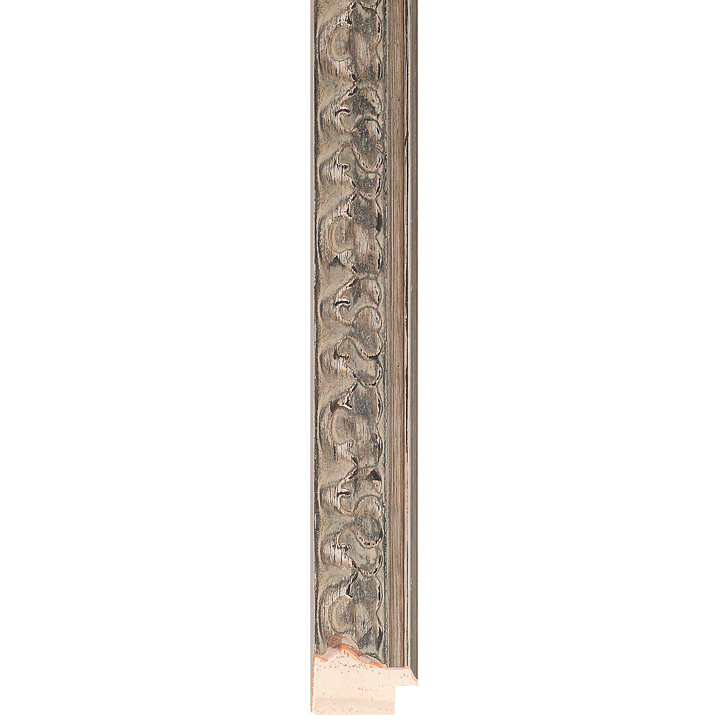 Silver ornate wooden frame
