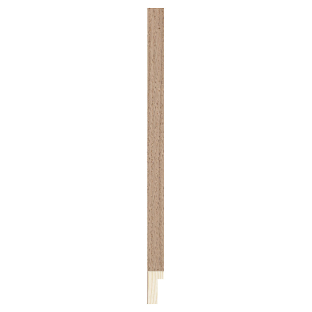 Oak wood veneer flat frame 10mm wide