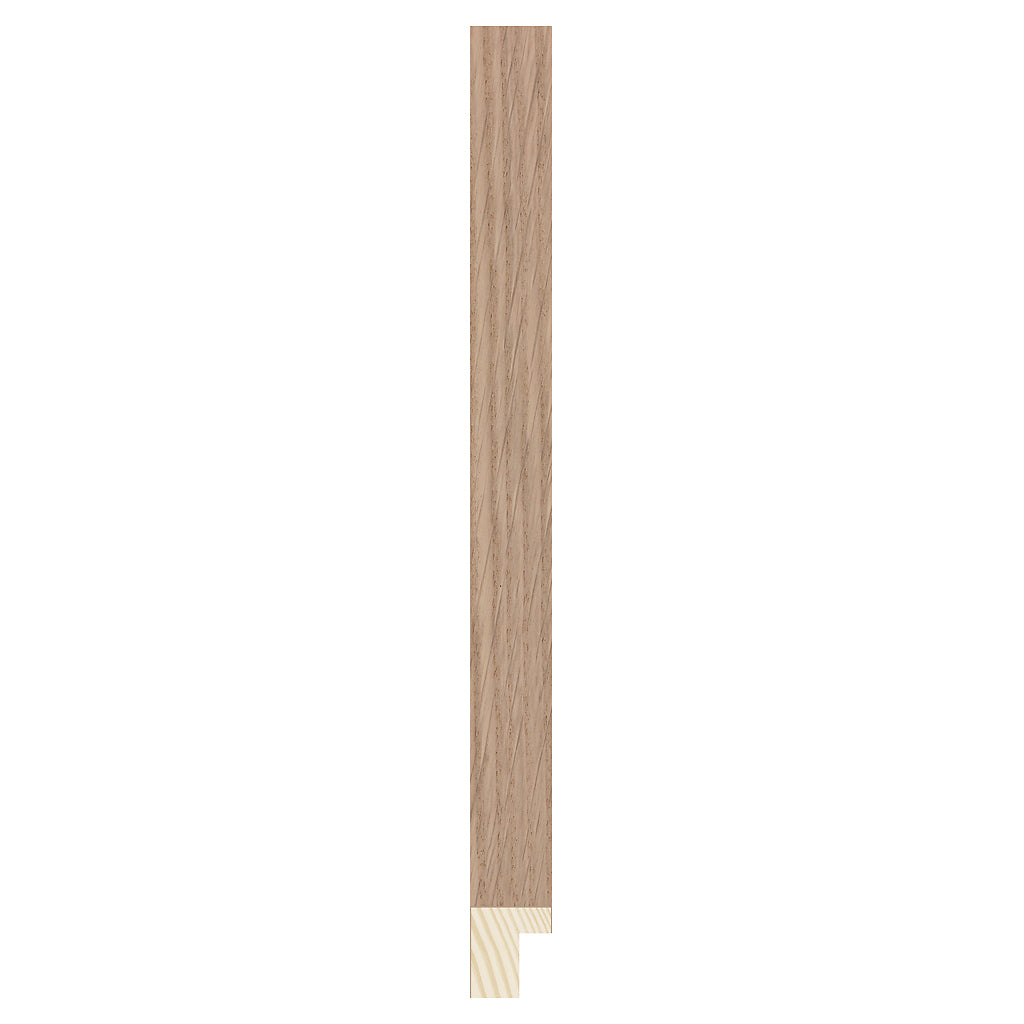 Oak wood veneer flat frame 15mm wide