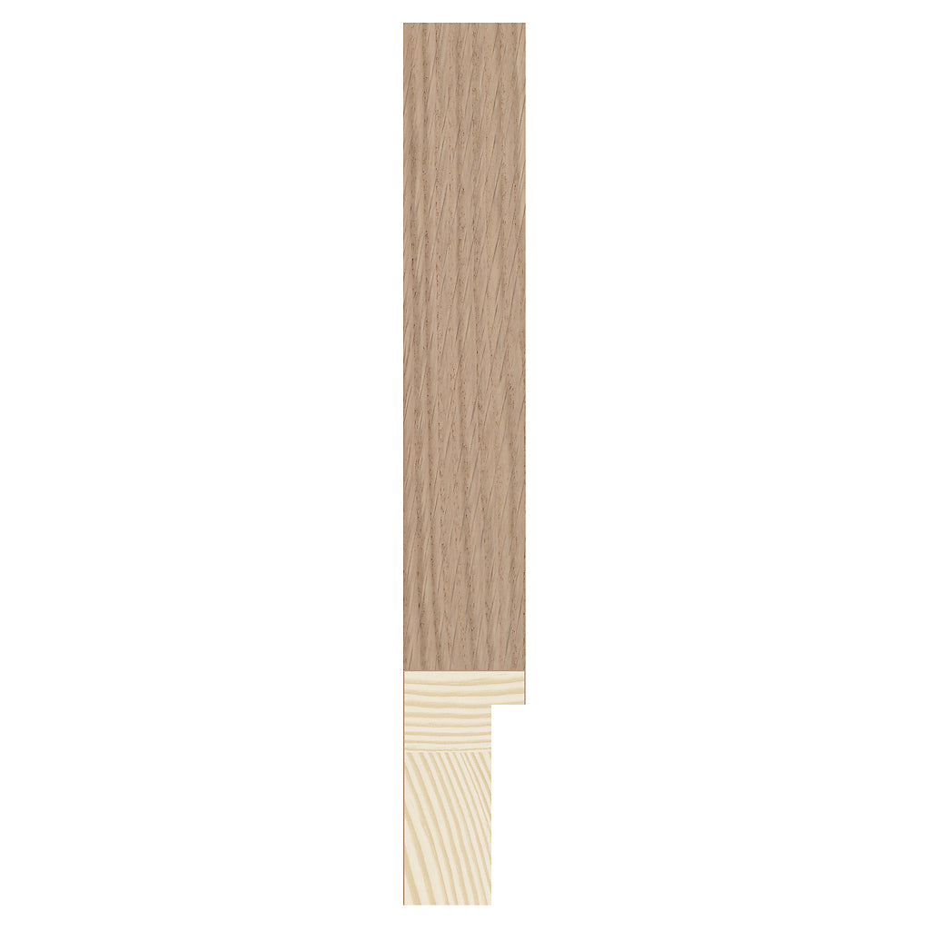 Oak wood veneer flat deep rebate frame 25mm wide