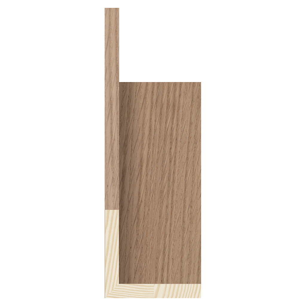 Oak wood veneer finish canvas box frame 60mm wide