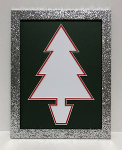 Christmas Tree Frame. Glitter finish