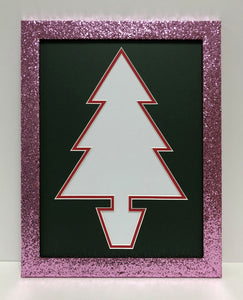 Christmas Tree Frame. Glitter finish