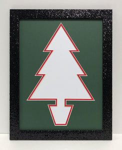 Christmas Tree Frame. Glitter finish
