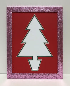 Christmas Tree Frame. Glitter finish